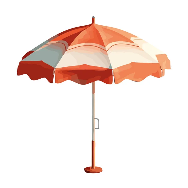 Sonnenschirm Symbolisiert Sommerurlaub — Stockvektor