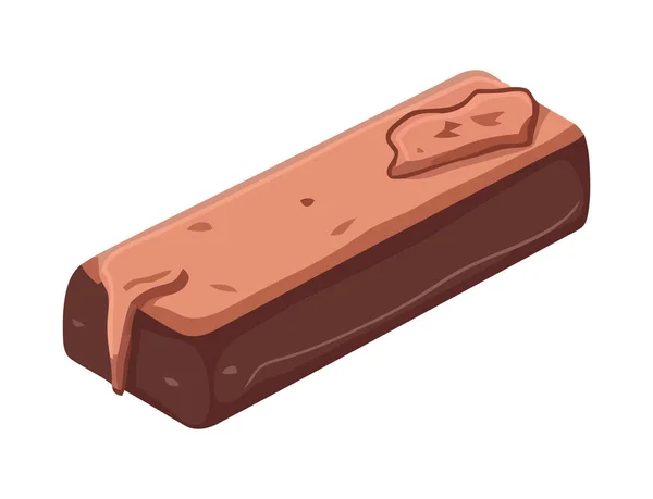Icono Postre Chocolate Icono Bocadillo Gourmet Aislado — Vector de stock