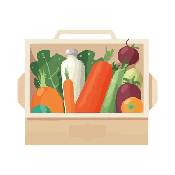 Frisches Gemüse Einer Verpackung — Stockvektor