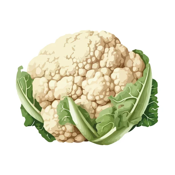 Рослинний Салат Цвітної Капусти Ізольований Здоровий Вегетаріанський Значок Їжі — стоковий вектор