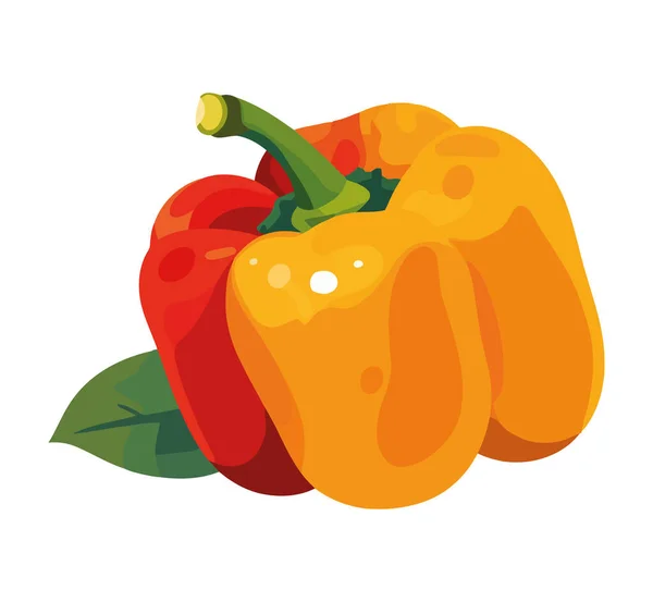 Fresh Organic Bell Pepper Icon Isolated — Stock Vector