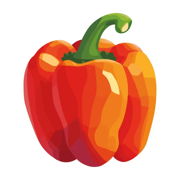 Bell Pepper Ripe Healthy Eating Icon Isolated — Stock Vector