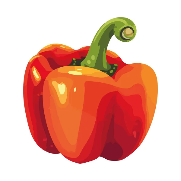 Paprika Gemüse Reif Und Gesund Zum Kochen Ikone Isoliert — Stockvektor