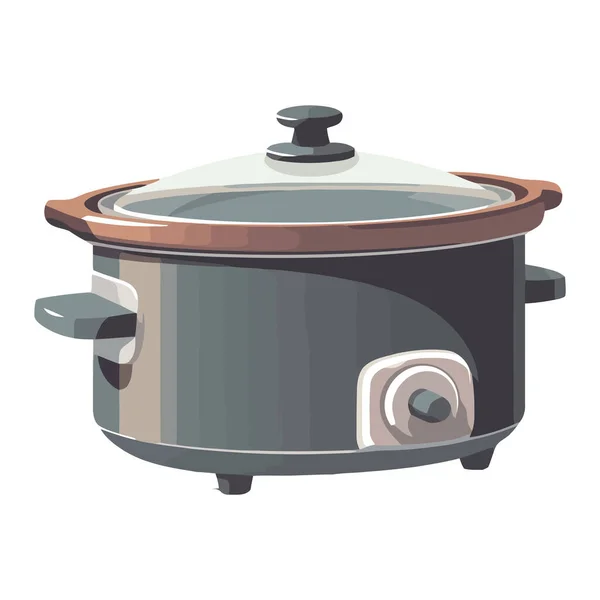 Каструля Нержавіючої Сталі Значок Супу Приготування Їжі Ізольовано — стоковий вектор