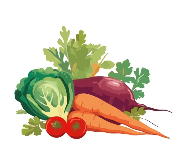 Verduras Alimentos Frescos Nutrición Icono Aislado — Vector de stock