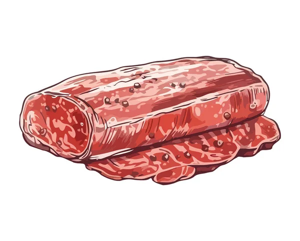 Une Icône Des Ingrédients Frais Porc Gastronomique Isolé — Image vectorielle