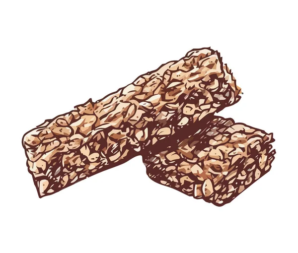 自制小麦麦片吧 小吃图标隔离 — 图库矢量图片