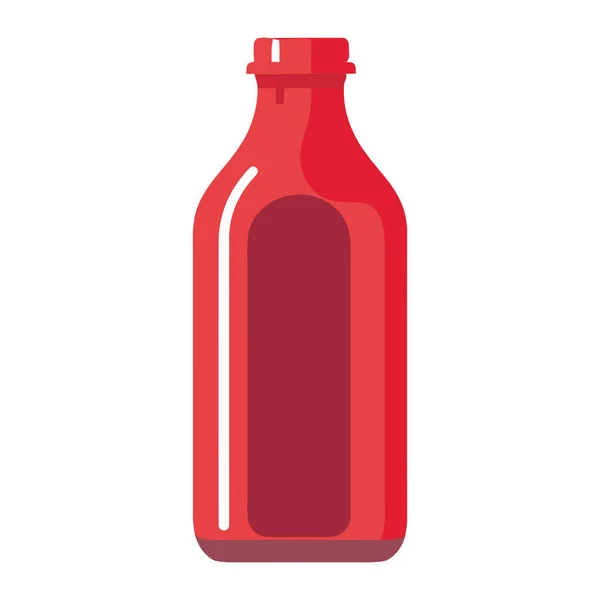 Fresh Glass Bottle Organic Wine Design Icon Isolated — Stock Vector