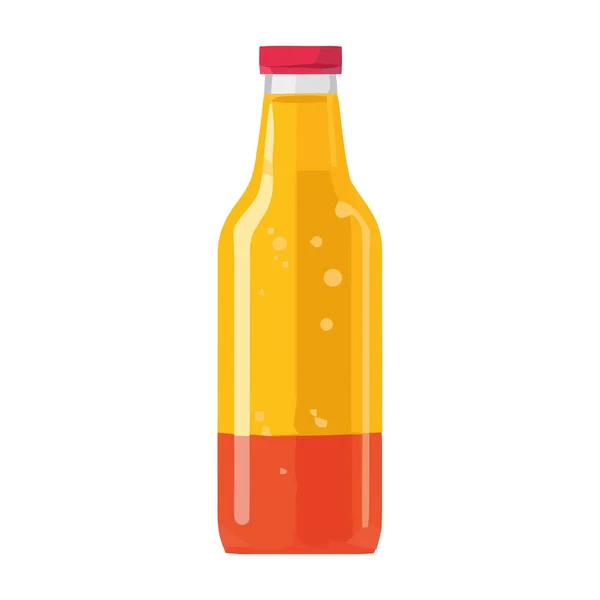 Bebida Fresca Botella Símbolo Icono Líquido Aislado — Vector de stock