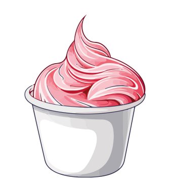 Tatlı tatlı dondurma ikonu izole edilmiş
