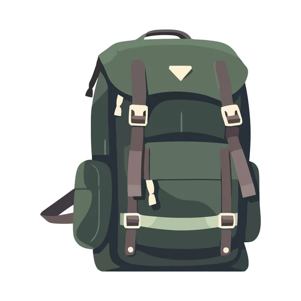 用于探险旅行和探险图标的远足背包被隔离 — 图库矢量图片