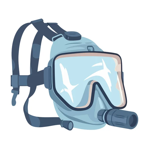Immersioni Con Icona Dell Attrezzatura Snorkeling Isolata — Vettoriale Stock