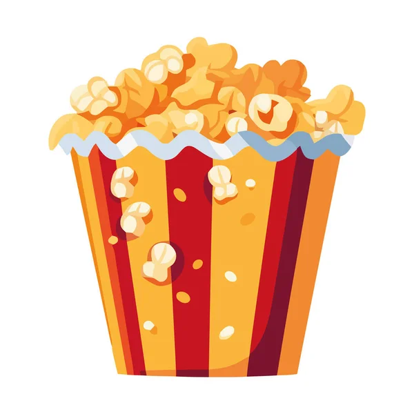 Popcorn Ateria Makea Jälkiruoka Elokuvateatteri Kuvake Eristetty — vektorikuva