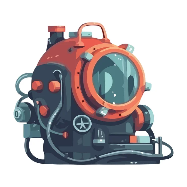 Moderne Vektor Illustration Des Unterwasser Maschinensymbols Isoliert — Stockvektor