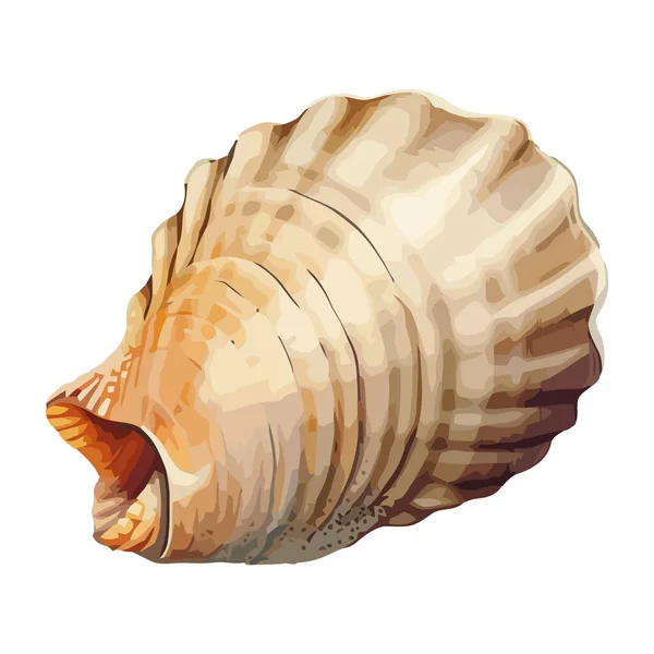 Seashell Animal Shells Decoration Design Icon Isolated — Stock Vector