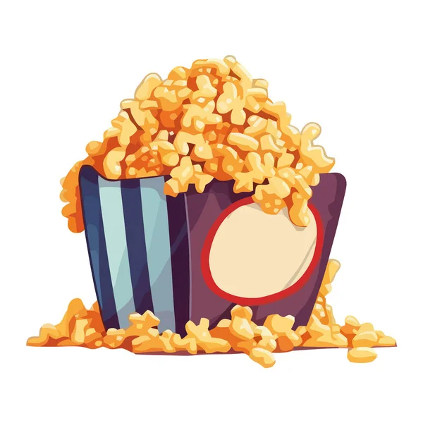 Pop Corn Backdrop Gourmet Snacks Icon Isolated — Stock Vector