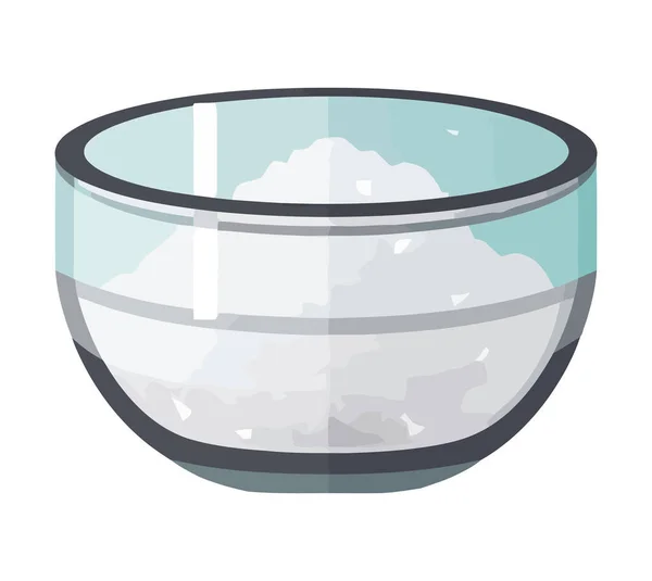 Изолированная Соль Стеклянной Чаше — стоковый вектор