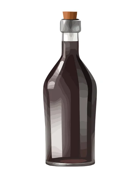 Lusso Bottiglia Vino Celebrazione Icona Freschezza Isolato — Vettoriale Stock