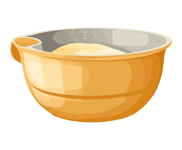 陶瓷碗图标中的有机餐被隔离 — 图库矢量图片