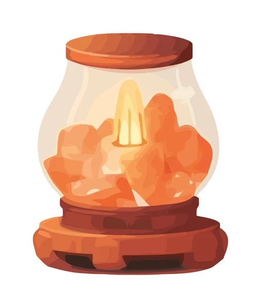 촛불을 고립된 아이콘에서 영성을 상징한다 — 스톡 벡터
