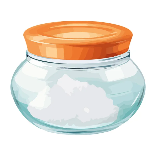 罐中的有机盐 图例孤立 — 图库矢量图片
