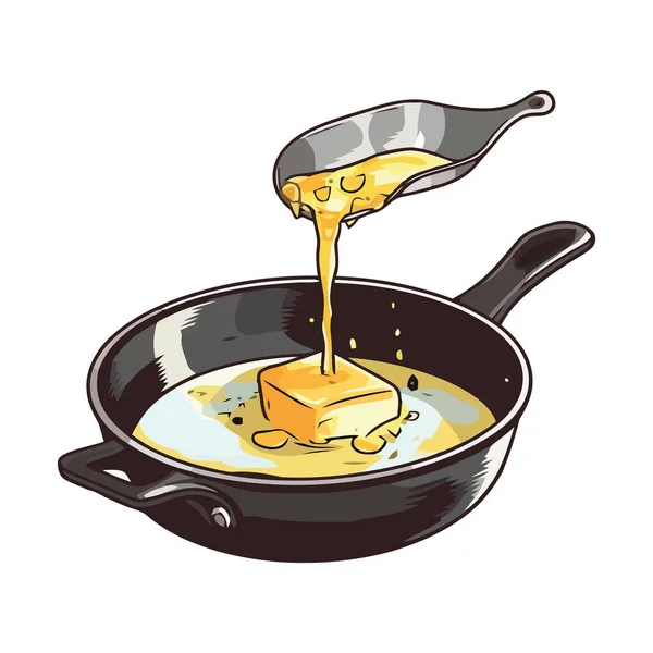 Свежая Еда Приготовленная Здоровой Иконке Масла Изолированы — стоковый вектор