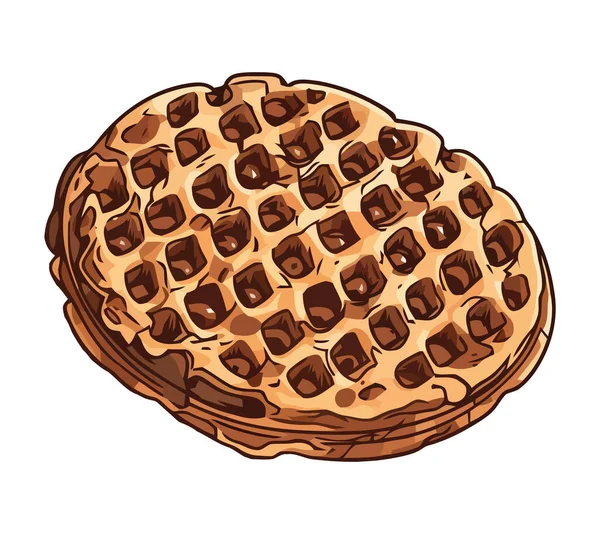 Stroopwafel Icon Frisches Snack Symbol Isoliert — Stockvektor