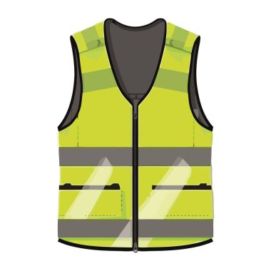 Koruyucu iş giyimi sembolü sarı ceket simgesi izole edildi