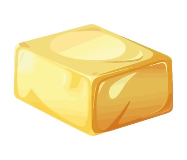 Gurme yemeği taze tereyağı simgesi izole