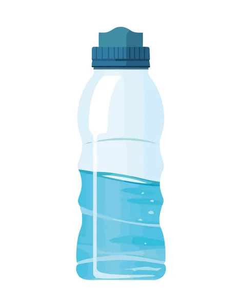 Świeżość Symbolizowana Przez Niebieską Ikonę Butelki Wody Oczyszczonej Izolowane — Wektor stockowy