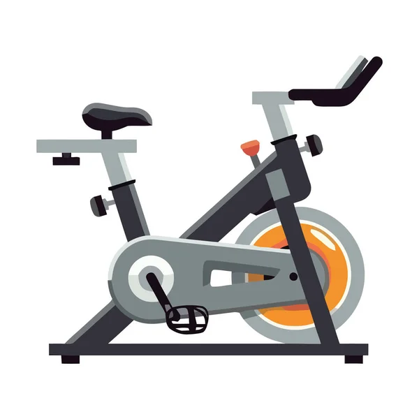 Vida Saludable Simbolizado Por Icono Bicicleta Giratoria Aislado — Vector de stock