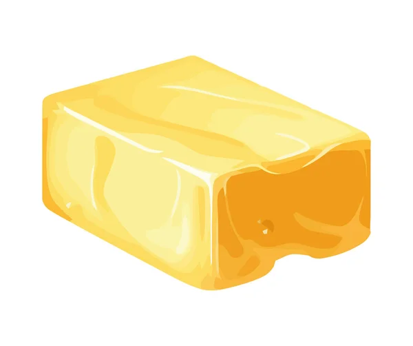 Plasterek Masła Dla Smakoszy Symbol Ikony Świeżości Izolowane — Wektor stockowy