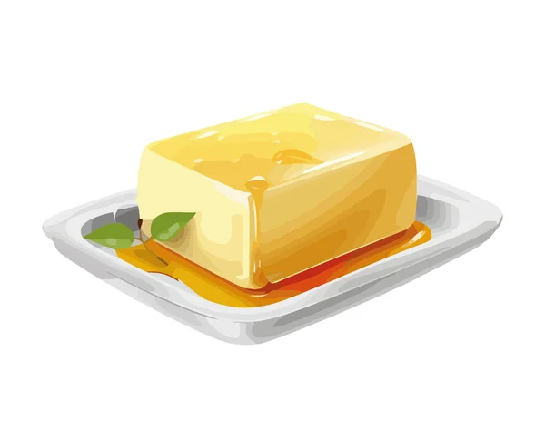 Refeição Gourmet Fresca Prato Amarelo Ícone Alimentação Saudável Isolado — Vetor de Stock