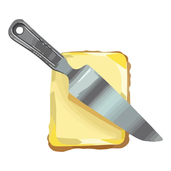 Chléb Nůž Izolovaném Pozadí Ikona Izolované — Stockový vektor