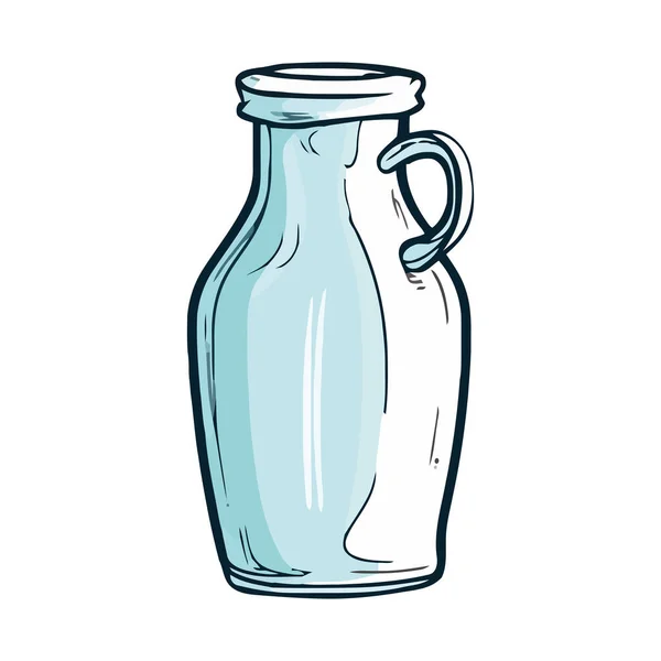 Οργανικός Σχεδιασμός Φιάλης Γάλακτος Μπλε Φόντο Εικονίδιο Απομονωμένο — Διανυσματικό Αρχείο