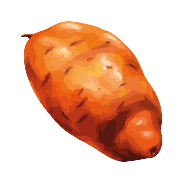 Świeże Ziemniaki Organiczne Symbol Zdrowego Odżywiania Się Ikoną Izolowane — Wektor stockowy