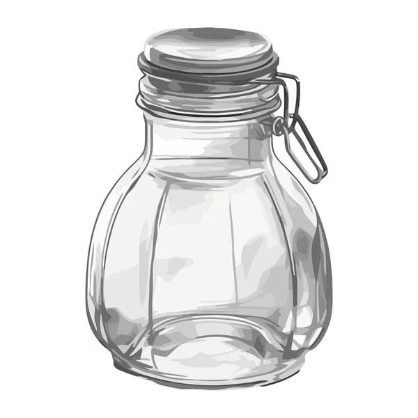 透明玻璃瓶与威士忌 一个古老的图标隔离 — 图库矢量图片