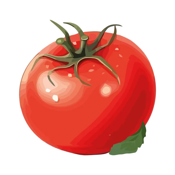 新鮮な有機トマト 熟したジューシーなアイコンが隔離されました — ストックベクタ