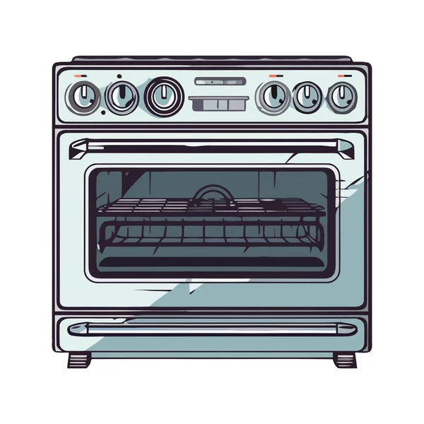 Сучасне Кухонне Обладнання Піч Значок Ізольовані — стоковий вектор