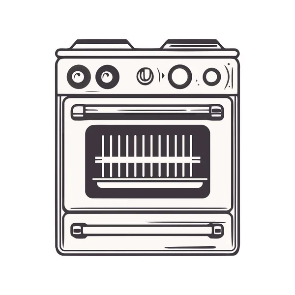 Moderne Küchengeräte Symbolisieren Technologie Ikone — Stockvektor