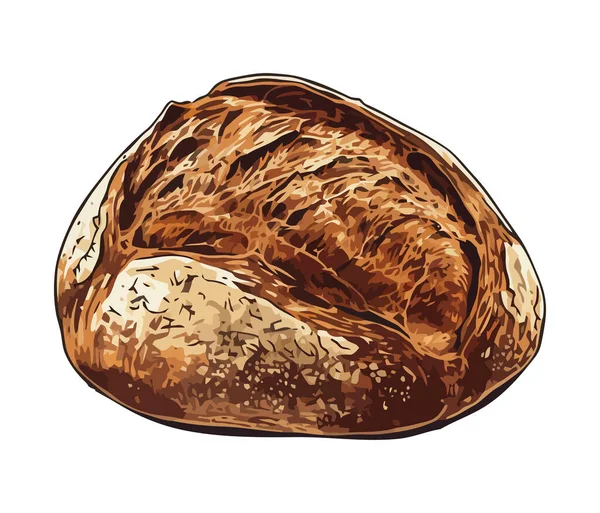 Chleb Dla Smakoszy Świeża Ikona Izolowana — Wektor stockowy