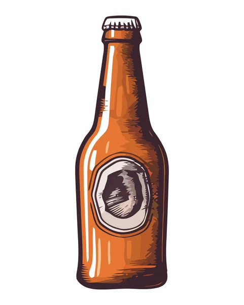 Ícone Garrafa Cerveja Simboliza Refrescante Bebida Alcoólica Isolada —  Vetores de Stock