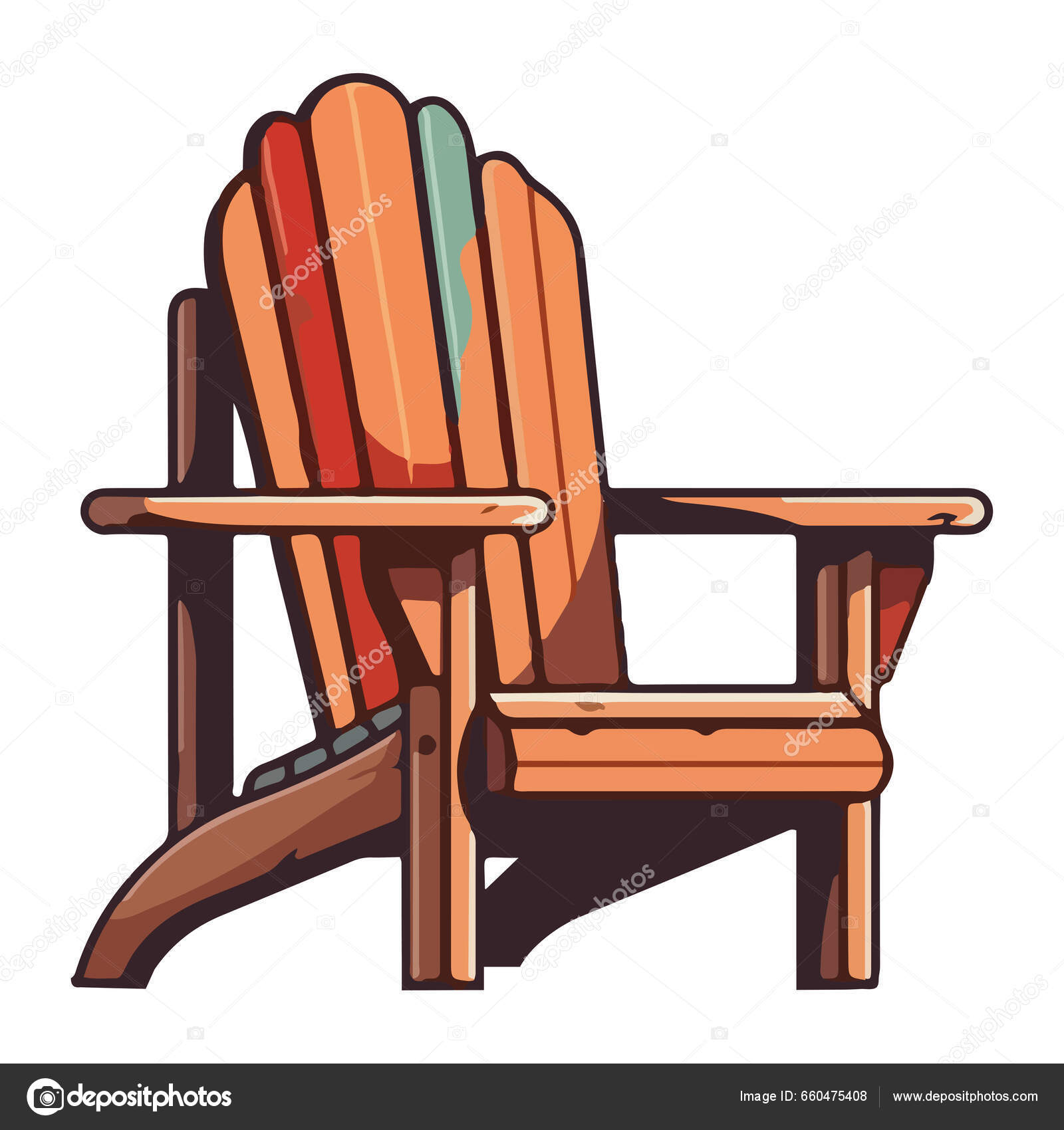 Adirondack chairs vector Vector Images | DepositPhotos, image size:1600x1700