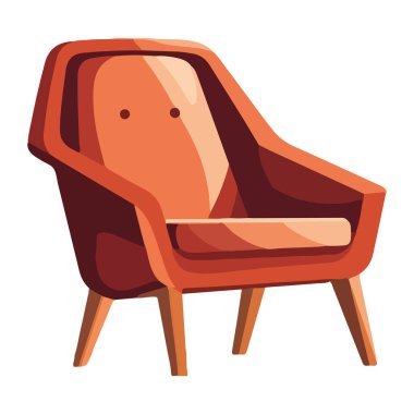 Rahat bir koltuk, izole edilmiş lüks bir dekorasyon.