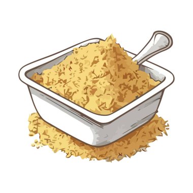 Vejetaryen basmati tabağı ikonundan sağlıklı bir yemek.