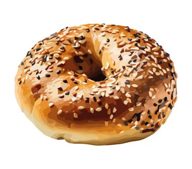 Fırında çörek, şeker serpiştirme, tatlı serpiştirme ikonu izole edilmiş.