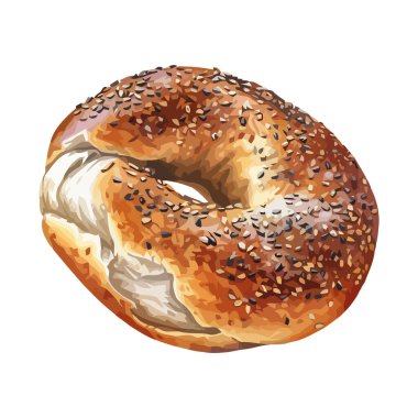 Tohum ikonu izole edilmiş taze pişmiş ekmek.