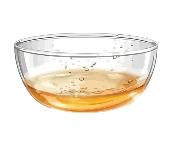 飲み物のアイコンが孤立したボウルガラス — ストックベクタ