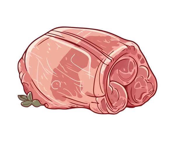 유기농 아이콘에 돼지고기 — 스톡 벡터