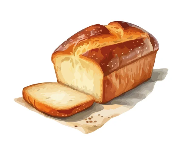 Свіжоспечений Солодкий Хліб Значок Ізольований — стоковий вектор